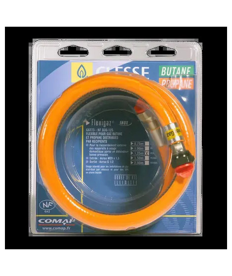 FLEXIBLE GAZ INOX 2 M BUTANE / PROPANE