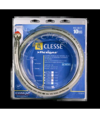 FLEXIBLE GAZ INOX 2 M GAZ NATUREL