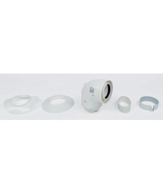 COUDE ADAPTATEUR VENTOUSE  60/100 A 80/125 - 90D