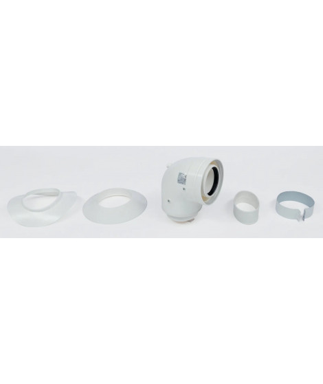 COUDE ADAPTATEUR VENTOUSE  60/100 A 80/125 - 90D