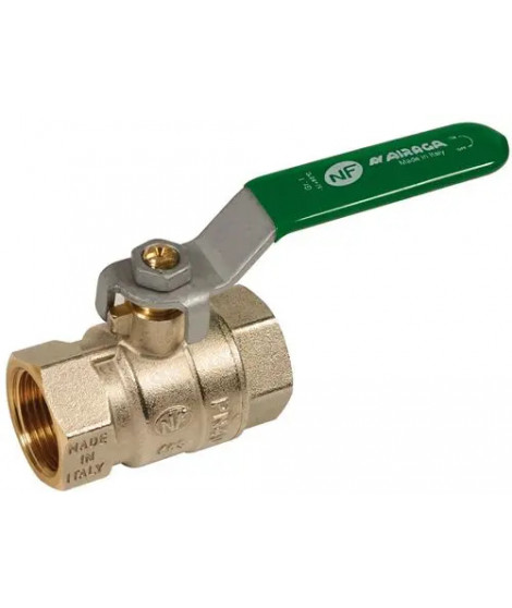 VANNE A SPHERE 1/2 FF PN 40 NF POIGNEE VERTE