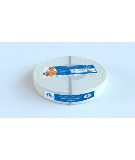 CABLE F/UTP 2X4P CAT6 C100 IVOIRE LSOH-DCA