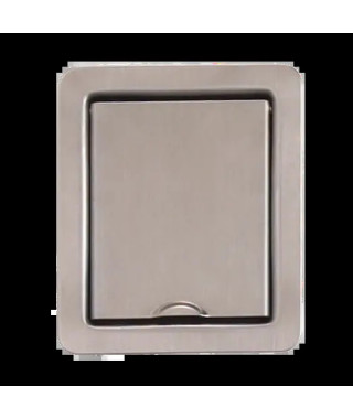 PRISE INOX EXTRA PLATE POUR MO NTAGE RAS LE MUR OU LE SOL