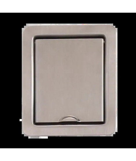 PRISE INOX EXTRA PLATE POUR MO NTAGE RAS LE MUR OU LE SOL