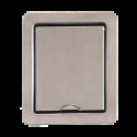 PRISE INOX EXTRA PLATE POUR MO NTAGE RAS LE MUR OU LE SOL