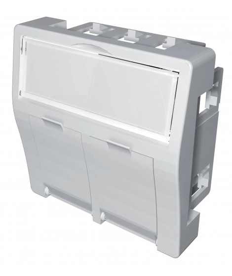 PLASTR 45X45 2 PORTS RJ45