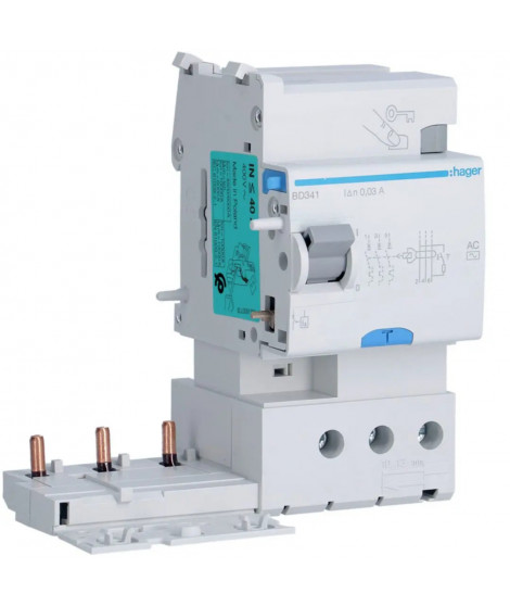 BLOC DIFFERENTIEL 3P 40A 30MA TYPE AC