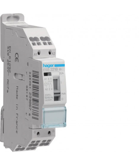 CONTACTEUR COMMANDE MANUELLE 2 0A 2F 230V