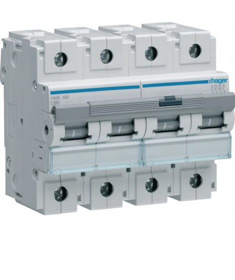 DISJONCTEUR 4P 30KA COURBE C 8 0A 6MODULES