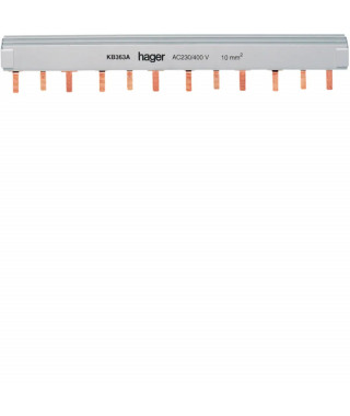BARRE PONTAGE 3P 63A LANGUETTE 10MM2 12M