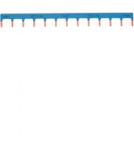 BARRE PONTAGE 1P 63A LANGUETTE 10MM2 BLEU 12M