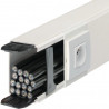 GOULOTTE LIFEA PVC H90MMXP40MM +2 ECLISSES+4 AGRAFES M7248 RAL 9016 PURE