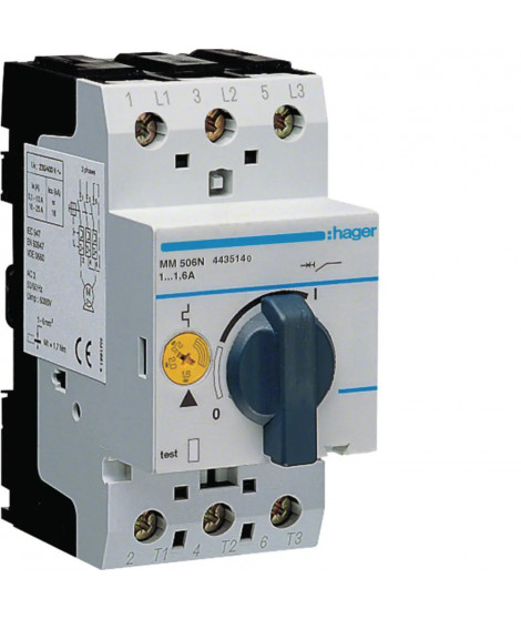 DISJ MOTEUR 1.0-1.6 P: 0.25-0. 55KW AC3 230-400V 2.5M IEC947