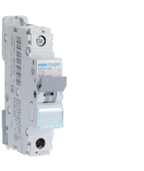 DISJONCTEUR 1P 6-10KA COURBE C 10A 1MODULE
