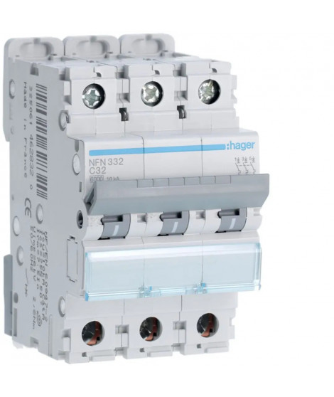 DISJONCTEUR 3P 6-10KA COURBE C 32A 3MODULES