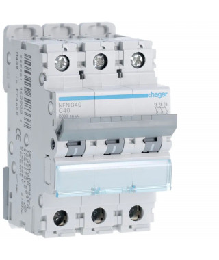 DISJONCTEUR 3P 6-10KA COURBE C 40A 3MODULES
