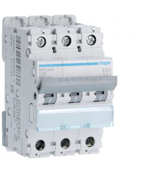 DISJONCTEUR 3P 6-10KA COURBE C 40A 3MODULES
