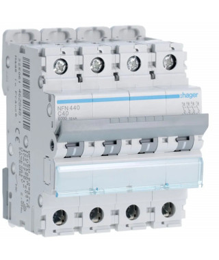 DISJONCTEUR 4P 6-10KA COURBE C 40A 4MODULES