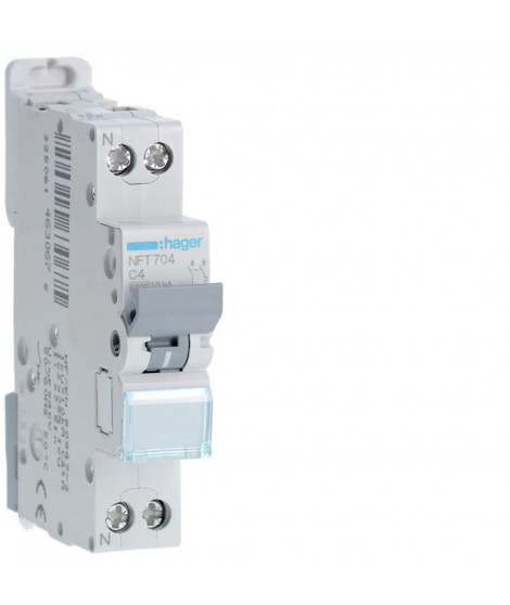 DISJONCTEUR 1P+N 6-10KA COURBE C 4A 1MODULE