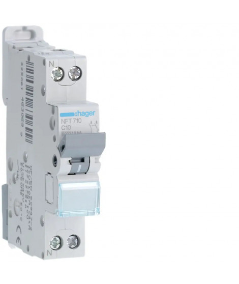 DISJONCTEUR 1P+N 6-10KA COURBE C 10A 1MODULE