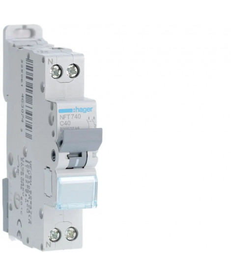 DISJONCTEUR 1P+N 6-10KA COURBE C 40A 1MODULE