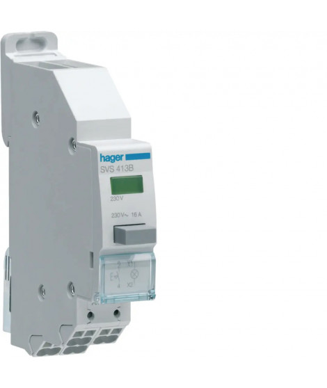 BOUTON POUSSOIR 1F ACCROCHAGE+ VOY VERT AC QC PASSAGE BARRE