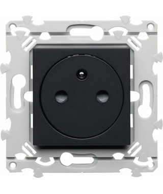 PRISE DE COURANT  AFFLEURANTE 2P+T ANTHRACITE