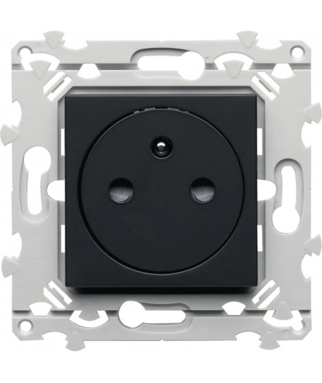 PRISE DE COURANT  AFFLEURANTE 2P+T ANTHRACITE