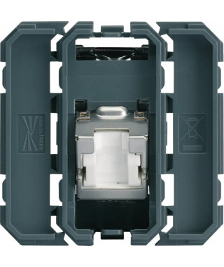 PRISE RJ45 GALLERY CAT.6 STP 2 MODULES INCLINE 45DEG