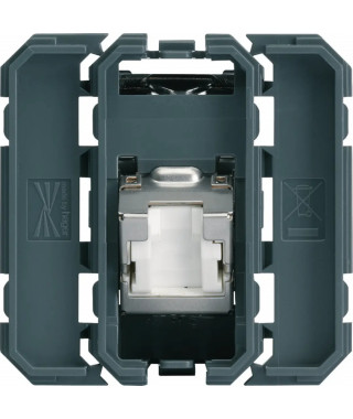 PRISE RJ45 GALLERY CAT.6A STP 2MODULES INCLINE 45DEG