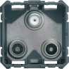 PRISE TV+FM+SAT GALLERY TRIPLE DIRECTE 2 ENTREES 2MODULES
