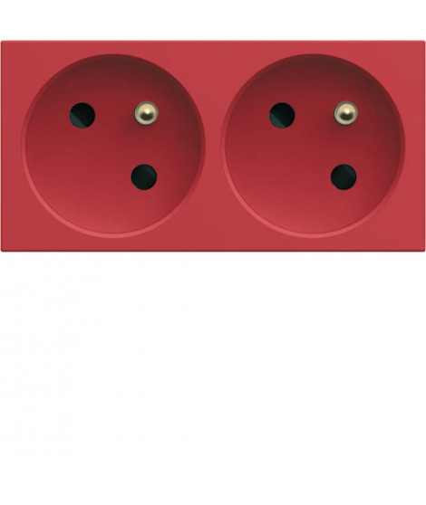 PRISE DOUBLE SPECIALE GOULOTTE GALLERY 2P+T 16A ROUGE