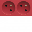 PRISE DOUBLE SPECIALE GOULOTTE GALLERY 2P+T 16A ROUGE