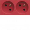 PRISE DOUBLE SPECIALE GOULOTTE GALLERY 2P+T 16A ROUGE