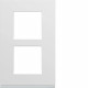 PLAQUE GALLERY PLASTIQUE INJEC TE 2POSTES VERT 57MM PURE