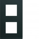 PLAQUE GALLERY PLASTIQUE PEINT 2 POSTES VERTICALE 71MM NIGHT