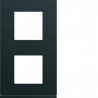 PLAQUE GALLERY PLASTIQUE PEINT 2 POSTES VERTICALE 71MM NIGHT