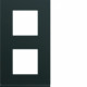 PLAQUE GALLERY PLASTIQUE PEINT 2 POSTES VERTICALE 71MM NIGHT