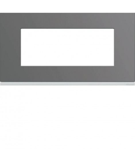 PLAQUE GALLERY PLASTIQUE PEINT 5 MODULES ENTRAXE 71MM TAUPE