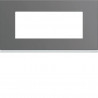 PLAQUE GALLERY PLASTIQUE PEINT 5 MODULES ENTRAXE 71MM TAUPE