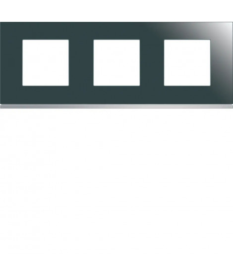 PLAQUE GALLERY 3 POSTES HORIZONTALE 71MM MATIERE MIRROR GLASS
