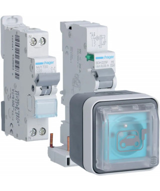 WITTY IP55 3KW 2P+T M2 + PROTECTION DIFFERENTIELLE