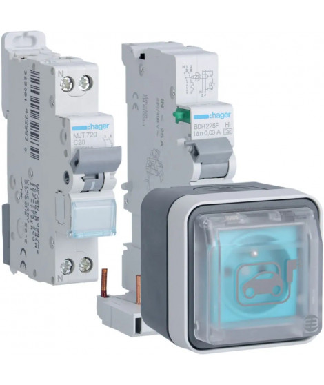 WITTY IP55 3KW 2P+T M2 + PROTECTION DIFFERENTIELLE