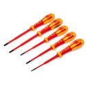 JEU DE 5 TOURNEVIS DEXTRO VDE SLIM JEU FENTE/POZIDRIVE