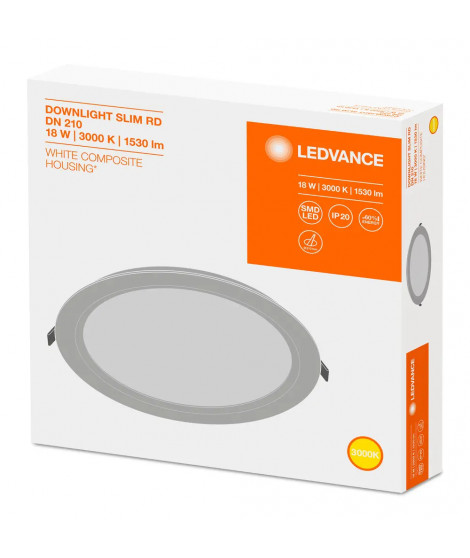 DL SLIM ROND 210 18W/3000K BLC IP20