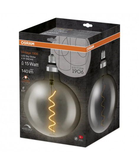 OSRAM LED DIM 1906 GLOB16 FIL SPIRALSMOKE E27 4W 150LM