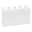 Obturateur 5 modules séparable- Blanc RAL9003