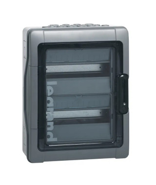 Coffret étanche Plexo³ 2x12 modules avec embouts perforation directe prémontés