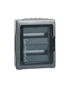 Coffret étanche Plexo³ 2x18 modules avec embouts perforation directe prémontés