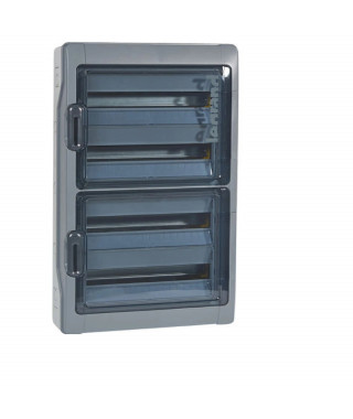 Coffret étanche Plexo³ 4x18 modules avec embouts perforation directe prémontés